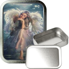 Fairy Daze 2oz Silver  Tin, Airtight sealed Smoking Tin, Storage Tin