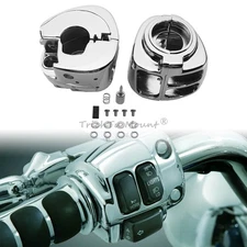 2x Handlebar Hand Control Switch Housing Cover Kits For Harley Softail Breakout