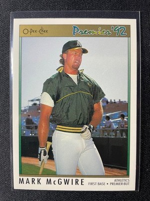 1992 O-Pee-Chee Premier Mark McGwire #99 Athletics!!!