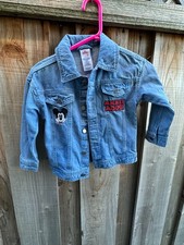 Mickey Mouse Disney Vintage Kids Blue Denim Jacket 5T Embroidered DAL 56