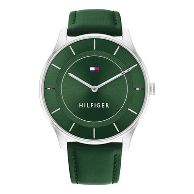 Tommy Hilfiger Women's Watch 1782553 Leather Strap, Green, 40 mm