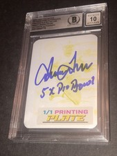 Beckett 10 Gem Mint Auto Irving Fryar 2024 Yellow Signed Printing Plate 779