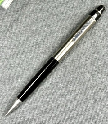 Eversharp Skyline? Gold Seal Stainless Cap Black Barrel Tuxedo Pencil w/ Box TLC