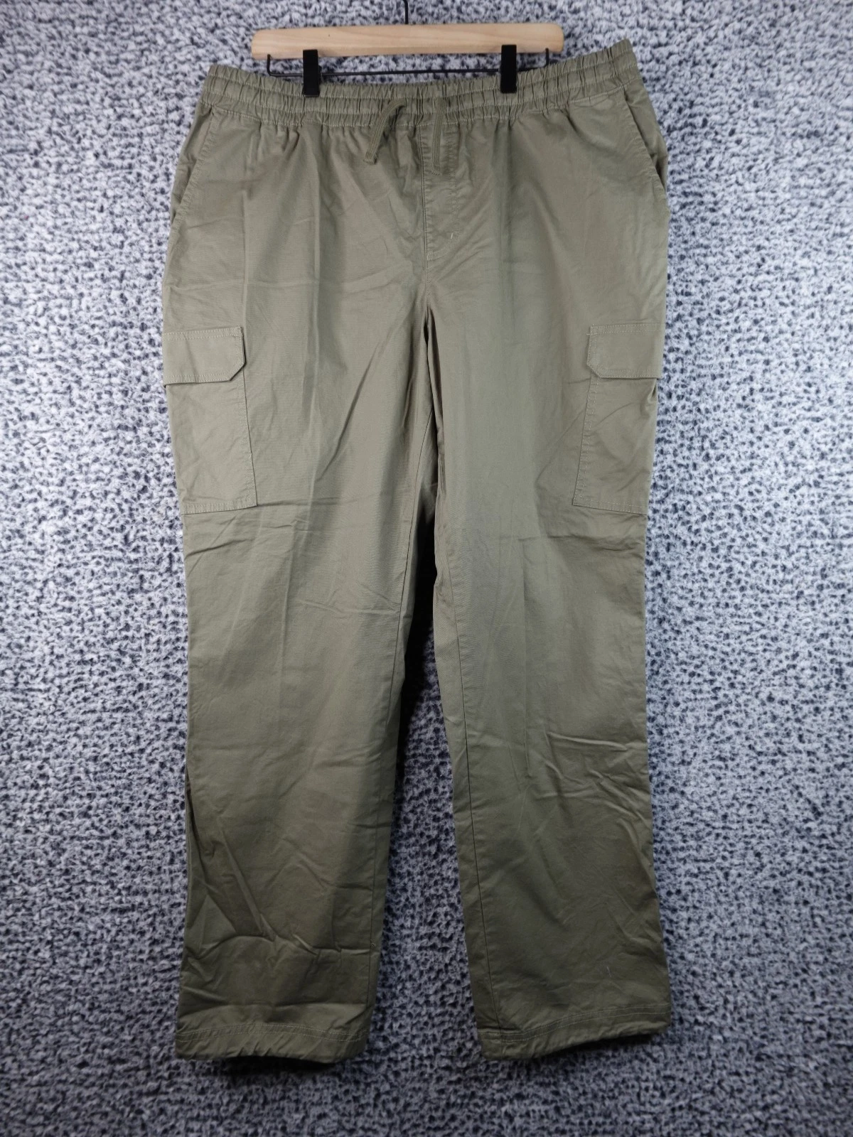 Columbia Pants Mens XL Green Elastic Waist Straight Outdoor Hiking Cargo Pant