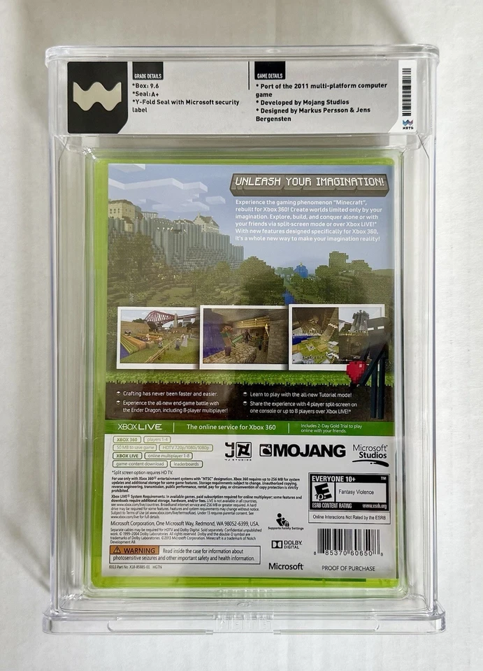 Minecraft Xbox 360 - First Print, 2-Day Gold Trial - WATA 9.6 A+ Sealed - 2012 - Image 2 of 2