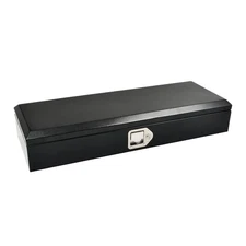 Black Steel 35"X13"X6.4" Tool Box Truck Bed Pickup Trailer Storage Toolbox+Lock