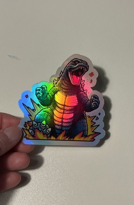 Godzilla Rampage 3 Inch Waterproof Vinyl Holographic Sticker