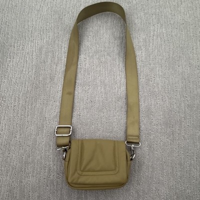 Topshop Olive Faux Leather Shoulder Bag for Women with Magnetic Closure