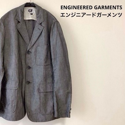 Engineered Garments Tailored Gray Jacket Side Vent Style Deep Tuck S #FG ZFA