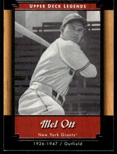 Mel Ott 2001 Upper Deck Legends #70 New York Giants MLB READ FREE SHIPPING