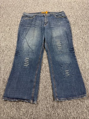 Zana-Di Jeans Women 26 Baggy Relaxed Distressed Patchwork High Rise Grudge Denim