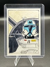 Marketplace image: 2026 Topps Chrome Star Wars Galaxy Clone Trooper Pilot Sketch Karl Jones 1/1
