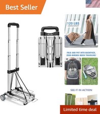 Mini Luggage Cart with Wheels Foldable, Lightweight Trolley Cart with Wheels,...
