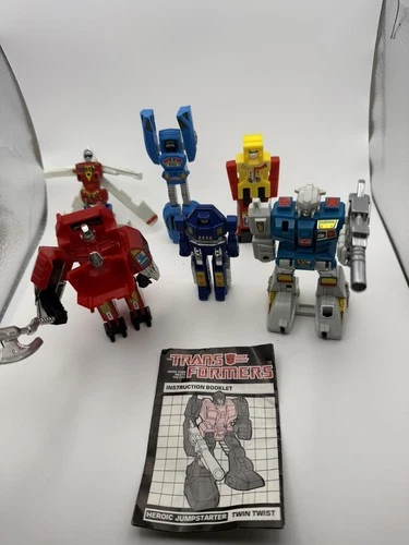 1980s Transformers, Zybots, Go Bots Lot of 6 Figures