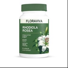 Floraviva Rhodiola Rosea 500mg Stress Focus Energy Support Non-GMO 60 Capsules