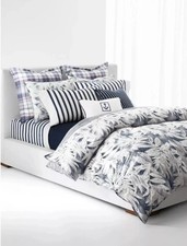 Ralph Lauren King 3pc Set Duvet Cover  2 King Shams Evan Botanical Palm Coastal
