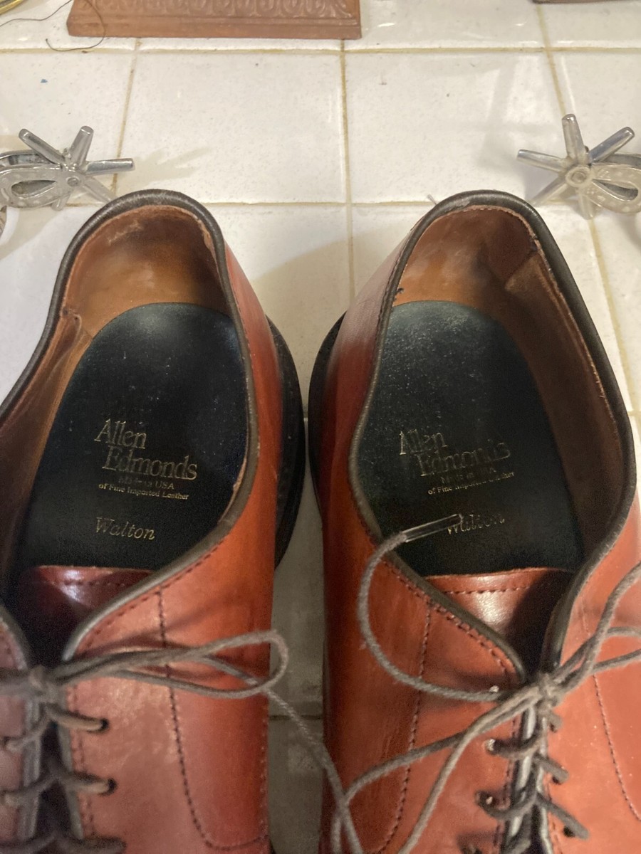 Allen Edmonds Walton Cognac Brown Leather Lace-Up Oxfords size 11.5 Men main image 2