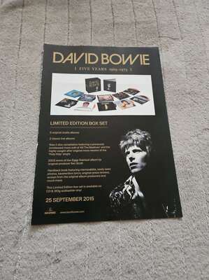 FPOT279 ZEITSCHRIFTENWERBUNG 12X8'' DAVID BOWIE - FÜNF JAHRE 1969-1973