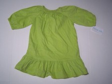 Kelly's Kids Girls Dress Tunic Corduroy Green 1/2 Sleeve Size 4/5 NWT