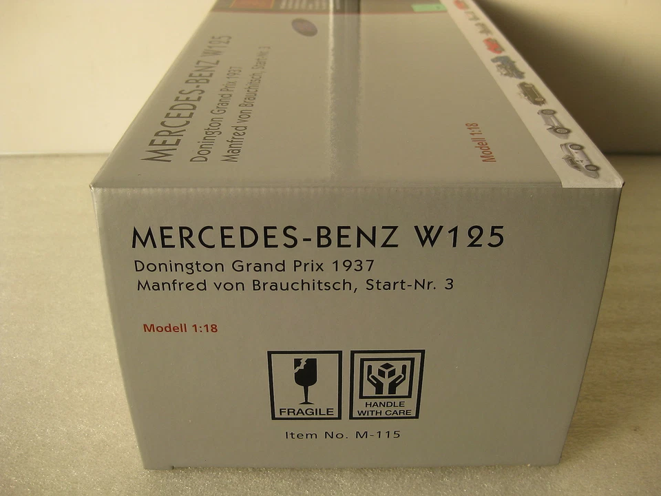 CMC M-115 MERCEDES Silberpfeil W125 1937 Donington # 3 v. Brauchitsch NEU & OVP - Bild 4 von 4