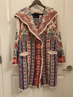 Johnny Was Hoodie Duster Cardigan Wrap NWT S