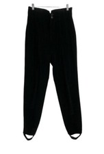 Vintage 1980s Bogner Black Velvet Stirrup Pants 14