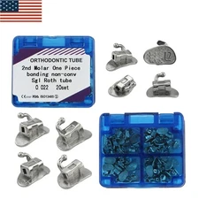 80pcs tubos de ortodoncia 2nd Molar Buccal Tubes Dental Roth 022 Monoblock MIM
