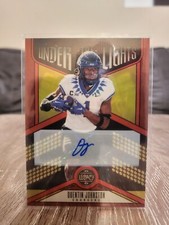 QUENTIN JOHNSTON 2023 Legacy Silver Prizm Under the Lights RC AUTO SP Chargers!