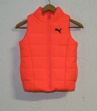 Girls Puma Quilted Puffer Vest Hot Pink Size XS 5-6