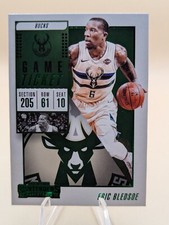 2018-19 Contenders Basketball Eric Bledsoe Game Ticket green foil card #21 Bucks