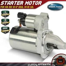 New Starter Motor for Kia Rio 16-17 Soul 14-19 L4 1.6L 0.9kW 12 Volt CW 10 Teeth