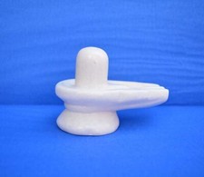 Pure Marble 4"inch Shivling Hindu God Shiva Lingam Shiv Ling Idol Murti Statu...