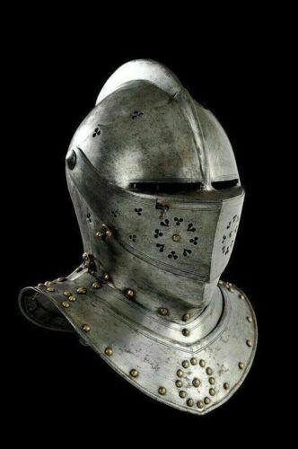 Helmet 16 GA SCA LARP Medieval Knight Tournament Close Armor Helmet Replica Hel. - Picture 1 of 4