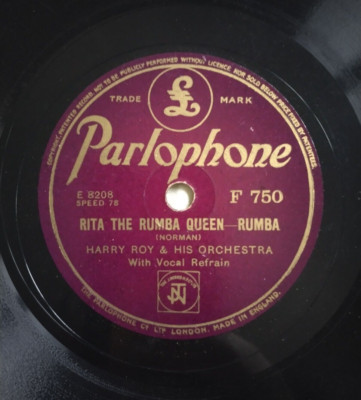 HARRY ROY Rita The Rumba Queen / Boo-Hoo UK Parlophone 78 foxtrot record swing