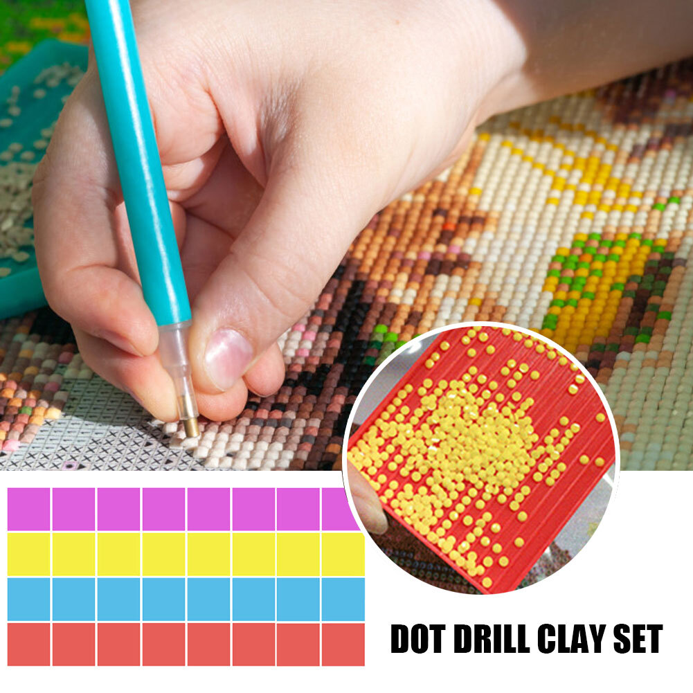 32pcs/set Clay Mud DIY Diamond Painting Glue Clay Wax Tool Accessory (4