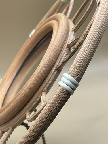Vintage Boho Rattan round framed mirror natural wood 10”- 3.5”mirror Vietnam - Picture 6 of 16