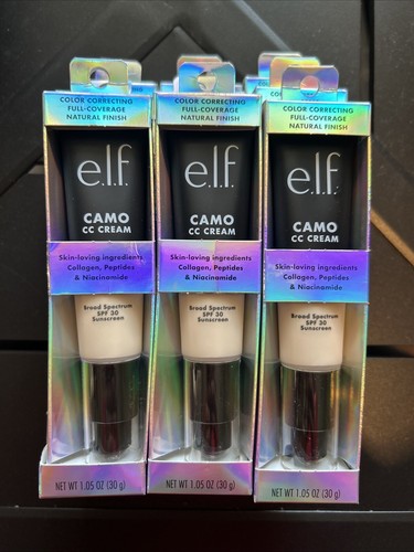 9X e.l.f. Camo CC Creme farbkorrigierende Foundation FAIR 100W 82862 • 1,05 Oz.