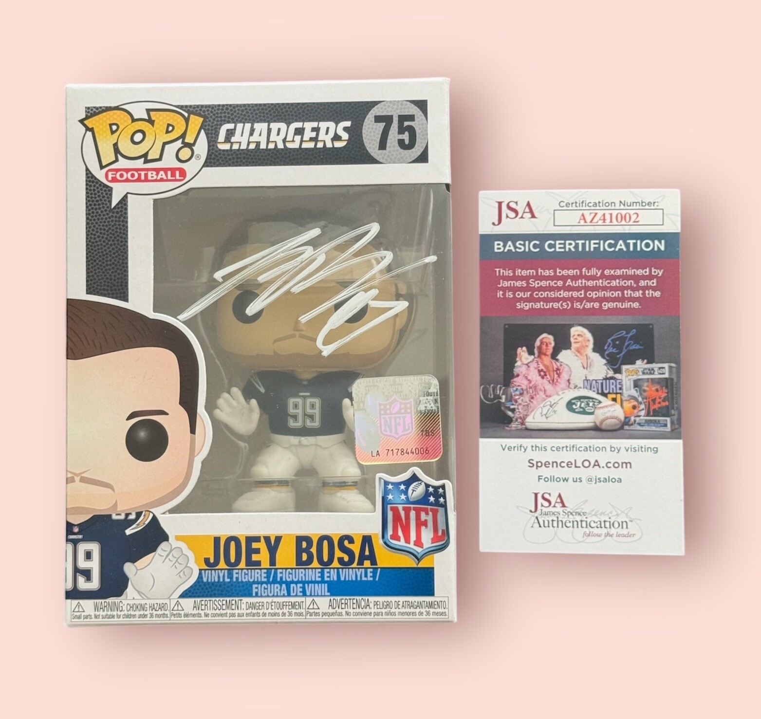 Joey Bosa Autographed Signed Funko Pop #75 Chargers JSA COA BILLS 