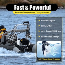 HANGKAI 4-Stroke 4HP Heavy Duty Outboard Moto...
