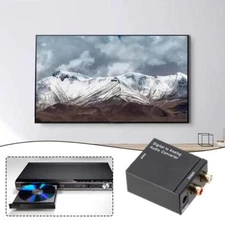 Digital Optical Coaxial to Analog RCA L/R Audio ConverterAdapter New Cable W7I7