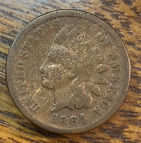 1864-L S-4 Doubled Date Indian Cent Nice Good+ CHN