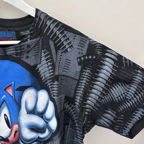 Vintage 1994 SEGA MEGA WEAR Sonic The Hedgehog AOP T Shirt - Mens Size Large - - Picture 9 of 15