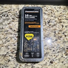 Powercare YC56 16” ChainSaw Chains Fits Ryobi Echo Poulan Craftsman (Twin Pack)