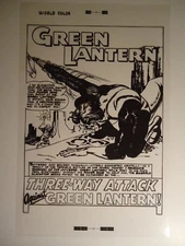 LG. 1965 GREEN LANTERN # 34 SPLASH PAGE 1 GIL KANE SID GREENE PRODUCTION ACETATE