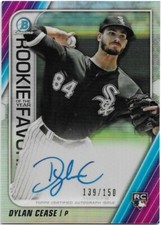 2020 Bowman Chrome DYLAN CEASE Rookie Of The Year Favorites Auto Refractor /150
