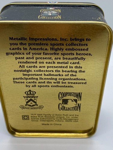 Metallic Impressions Babe Ruth 5 Card Metal Set, Baseball w Box, Cards sealed - 第 13/14 張圖片