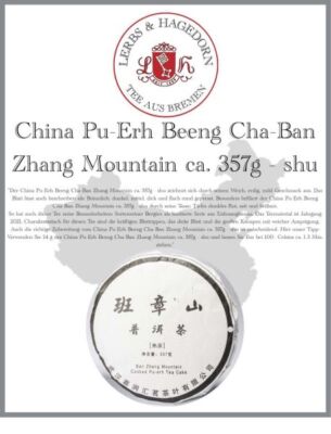 China Pu-Erh Beeng Cha-Ban Zhang Mountain ca. 357g - shu 1 St.