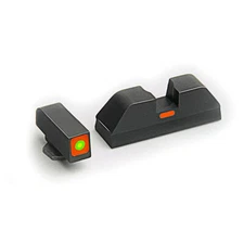 AmeriGlo Cap Sight Set-Tritium Front W/Sq Orange Outline For Glock Low-GL-616