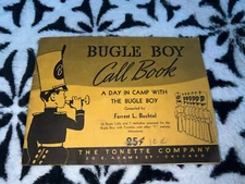 Vintage 1939 TONETTE COMPANY Bugle Boy Call Book FINGERING CHART A DAY IN CAMP