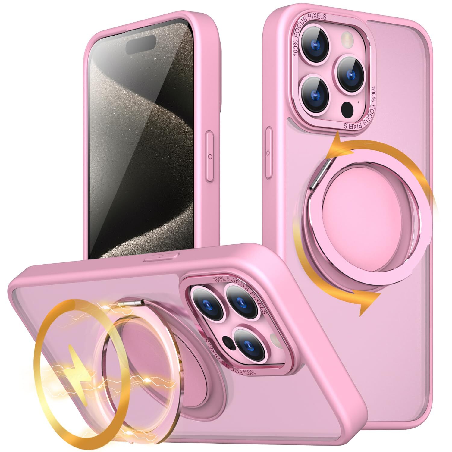 KWATUNG product case for iphone 15 pro max case magsafe compatible 360 rota 862